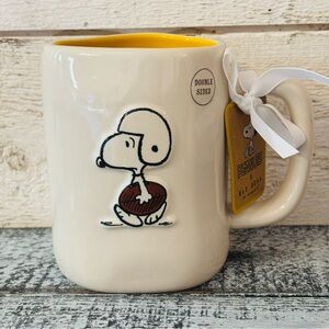 Peanuts SNOOPY & Woodstock “GAME DAY”‎ Football Coffee Tea RAE DUNN Mug NEW